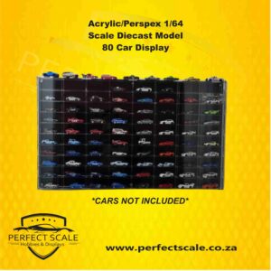 Acrylic/Perspex 1:64 Scale Diecast Model 80 Car Display