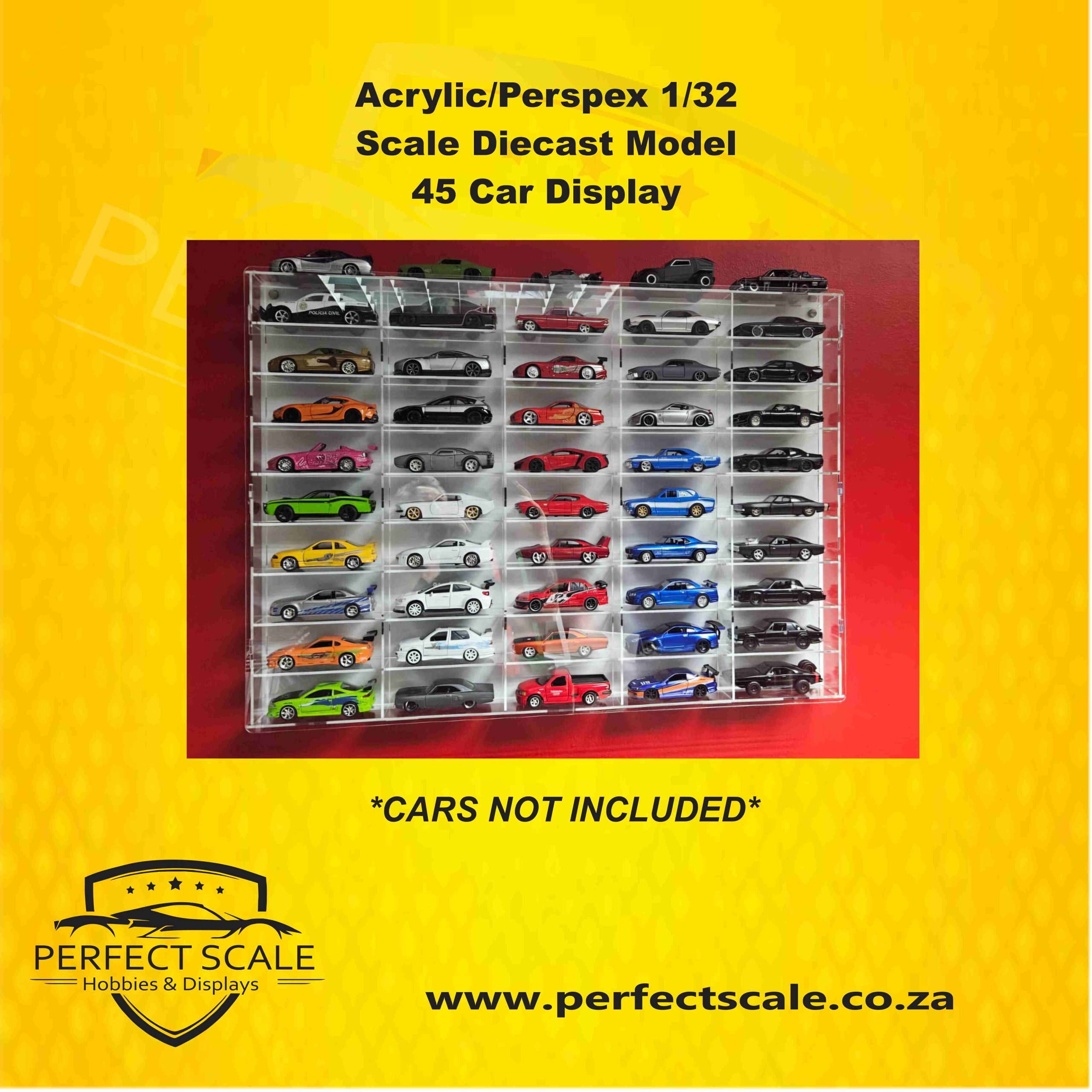 Scale Modle Display Acrylic/Perspex 1:32 Scale 45 Car Diecast Model Car Display - Perfect ...